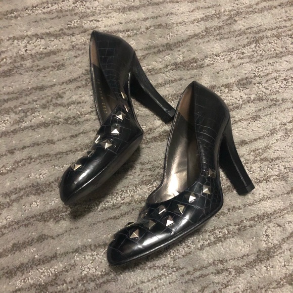 Gianni Versace Leather Studded Heels - Picture 2 of 8